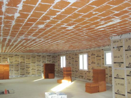 Plafond briquettes isolation verticale